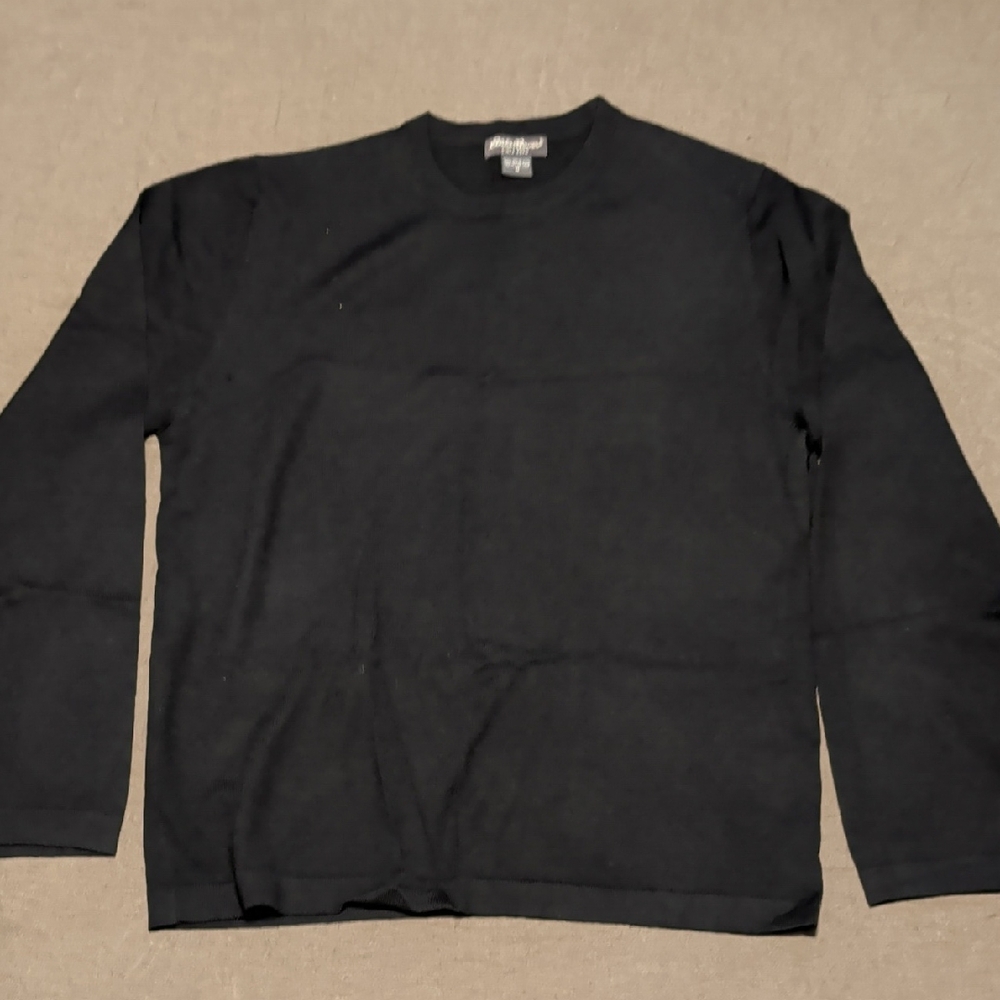Eddie Bauer Black Merino Wool Sweater